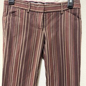 The Limited "Drew fit" brown striped boot cut pants, woman's size 0